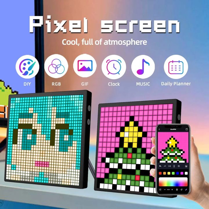 Pixel Led Matrix Software Smart LED Matrix Pixel Display RGB DIY Graffiti Bluetooth App Control ...