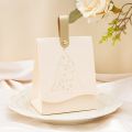 10pcs Christmas gift boxes - with leather handles, festive Christmas tree design, suitable for cookies, Christmas decorations. 