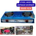 Infrared Gas Cooker Glass Top Double Burner. 