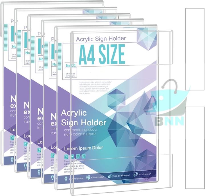 A4 adhesive wall mounted acrylic documents certificate pictures brochure leaflet display frame