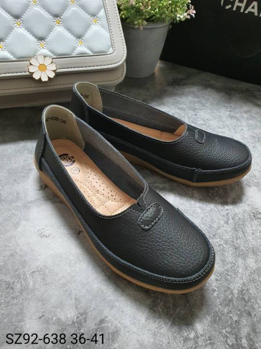 Sz92-638 Genuine Leather Shoes Women's Low-Top Shoes, Size 36-41, Many Colors Available.