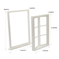 1/12 Dollhouse Wooden Window Frame Model Dollhouse Mini Furniture Decoration Toy Dolls House Micro Scene Construction Props. 