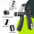 Hand Grip Strengthener with Counter Adjustable Resistance 5 to 60 Kg Forearm Exerciser, Grip Strength Trainer for Muscle Building and Injury Recovery for Athletes (Black). 