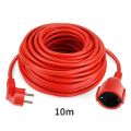 Power Strip Extension Cord 5/10/20m Cable 16A EU Outlets 4000w Electric Schuko 1.0mm Red Indoor Outdoor Plug Sockets Engineering.