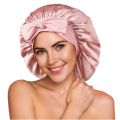 100% 19 Momme Mulberry Silk Bonnet for Sleeping Wome with Larger Double Layer Silk Hair Wrap for Curly Short Long Hair Non-Slip.