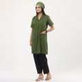 Nursing Dress Full Set Made by Torre Febric/Female Nursing Dress Olive Color With Half Sleeve and Three quarter sleeve/Medical Nursing Apron. 