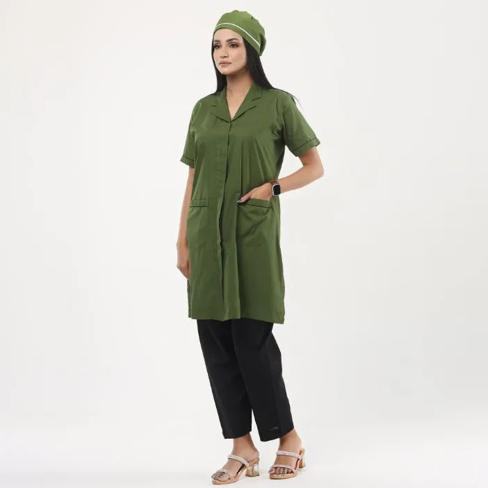 Nursing%20Dress%20Full%20Set%20Made%20by%20Torre%20Febric/Female%20Nursing%20Dress%20Olive%20Color%20With%20Half%20Sleeve%20and%20Three%20quarter%20sleeve/Medical%20Nursing%20Apron%20-%20Image%209