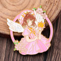 Anime Card Captor Cartoon Cute KINOMOTO SAKURA Enamel Pins for Women Men Lapel Badge Girls Cosplay Props Brooch Jewelry Gifts.