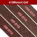 20Pcs 13 x 457mm Aluminum Oxide Sanding Belts 40/60/80/120Grit Sander Abrasive Belt for Sanding Wood Metal Plastic. 