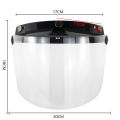 Motorcycle 3-Snap Visor Lens Shield Sturdy Anti Dizziness Motorcycle Helmet Visor Lens for Friends Family Members Neighbors.
