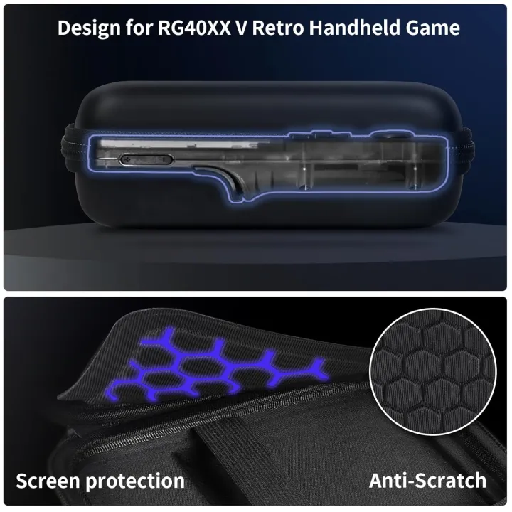 Travel%20Storage%20Bag%20Compatible%20with%20RG40XX%20V%20Retro%20Handheld%20Game%20Console,%20Handheld%20Emulator%20Storage%20Holder%20Organizer%20%20(Box%20Only)%20-%20Image%202