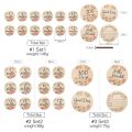 6+2Pcs/Set Wooden Milestone Number Monthly Flower Double Sided Cards Baby Age Photography Accessories Newborn Growth Memorial. 
