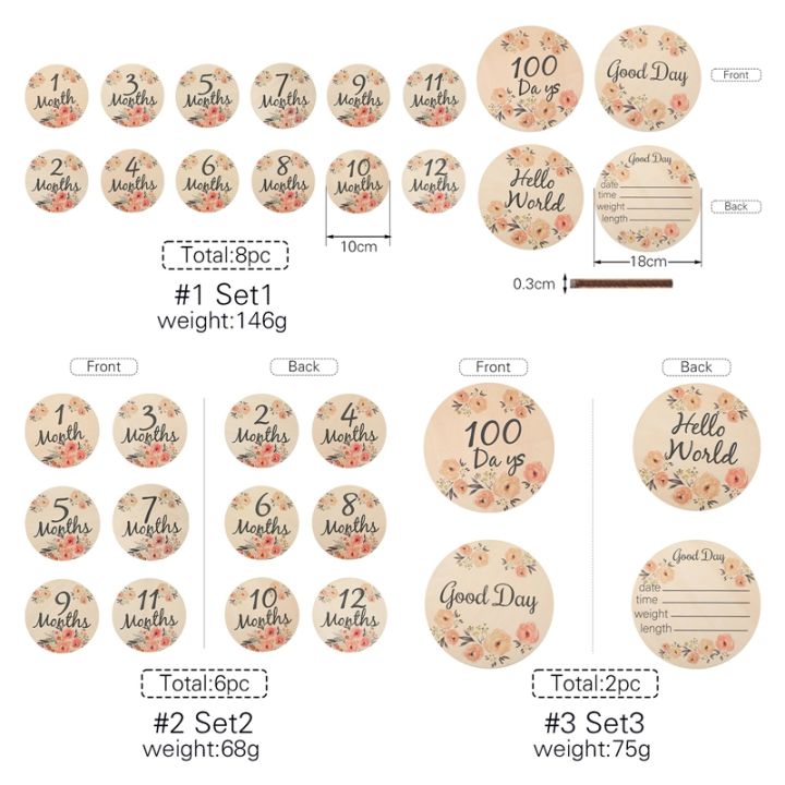 6+2Pcs/Set%20Wooden%20Milestone%20Number%20Monthly%20Flower%20Double%20Sided%20Cards%20Baby%20Age%20Photography%20Accessories%20Newborn%20Growth%20Memorial%20-%20Image%206
