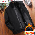 Warm Fleece Autumn Winter Jackets for Men Business Office Dress Coat Casual Men's Winter Jacket Solid Color Luxury Outerwear Man. 
