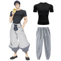 Anime Jujutsu Kaisen Toji Compression Shirt Set Casual Performance Set Men's Athletic Workout Quick Dry Tee+Sweatpants Unisex.