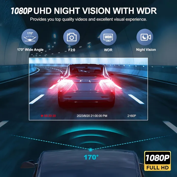 Dash%20Cam%202/3%20Channel%20Car%20Black%20Box%20WiFi%20DVR%20HD%201080P%20Video%20Front%20Built-in%20and%20Rear%20Camera%20W/IR%20Night%20Vision%20car%20accessories%20-%20Image%204