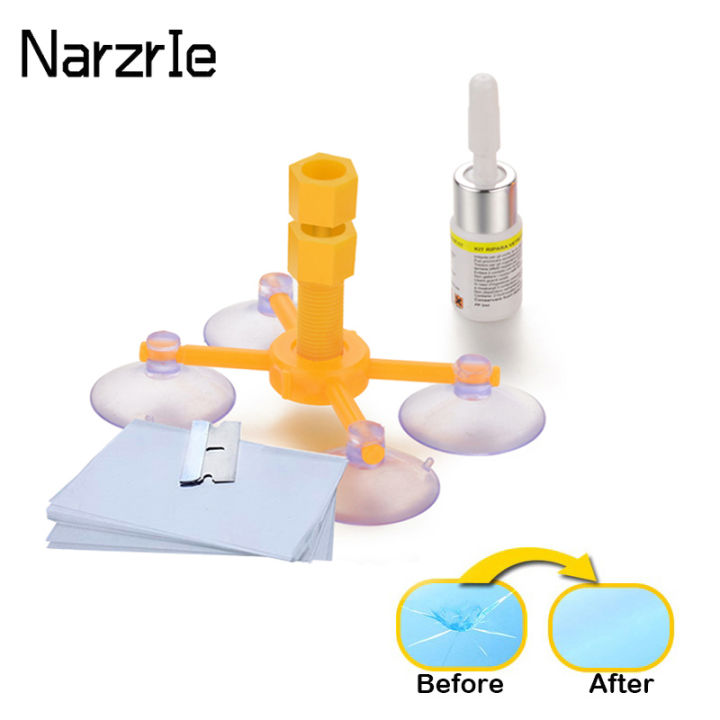 Car Windshield Repair Kit Quick Fix Car Cracked Glass Windscreen Repair Tool Resin Sealer DIY Auto Window Screen Polishing