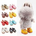 Doll Leather Shoes Labubu Bow Shoes for 17cm Labubu 10cm EXO /Cotton Doll Finger Shoes. 