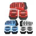 Universal Aluminum Automatic Transmission Car Pedal Cover Brake Fuel Gas Foot Pad Set Kit Pedals Red Blue Silver Non-Slip Tools. 
