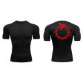 Stylish Graphic Compression Shirts for Men Athletic Quick Dry Tshirts Tees Gym Workout Baselayers Summer Short Sleeve Rash Guard. 