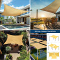 Waterproof Square Sun Shade Sail Canopy 98%UV Block Sun Shelters For Outdoor Facility&Activities Backyard Awning Camping Tents. 