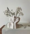 Nordic style girl head shaped vase, flower vase, home decor. 