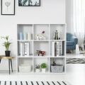 9 Cubes Organizer, 3 x 3 Wood Cube Storage. 