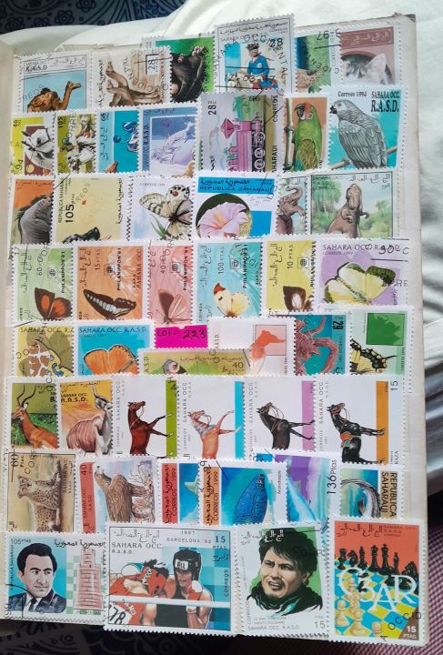 50 pieces beautiful postage stamp in western Shahara.