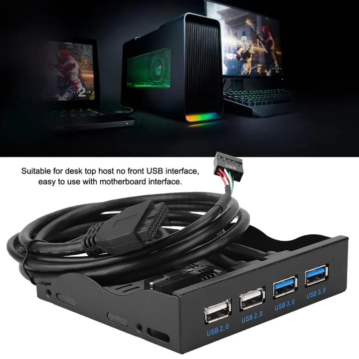 USB%202.0%20Floppy%20Drive%20Front%20Panel%203.5-inch%2019PIn%20T9%20Pin%20High%20Speed%20USB3.0+USB2.0%204-Port%20Floppy%20Drive%20Front%20Panel%20-%20Image%202