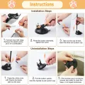Cats Toys Feathers Wand Interactive Toy Kitten Toys with Super Suction Cup Detachable 2 PCS Feather Replacements Cat Accesorios. 