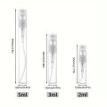 30pcs+4 Accessories 2/3/5ml Clear Plastic Spray Bottle Contains 30 Spray Bottles, 1 Pipette, 1 Funnel, 1 Dispenser, 1 Syringe. 