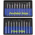 10pcs Carbide Burr Set, Hard Alloy Tungsten Steel Double Cut Rotary File Milling Cutter Head, Woodworking Grinding Carvin. 