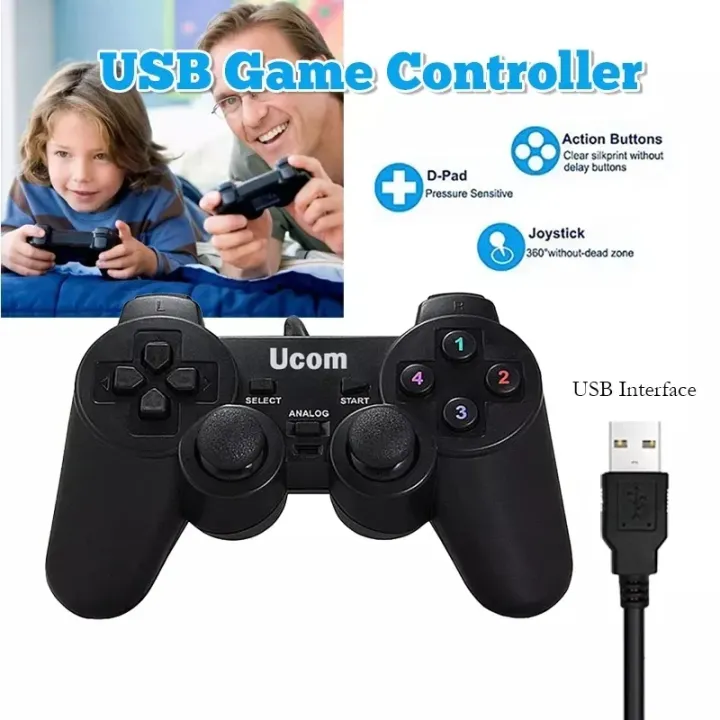 Perfect%20UCOM%20PC%20Dual%20Vibration%20Wired%20Game%20Controller%20Gaming%20Joypad%20Joystick%20USB%20Gamepad%20Joystick%20Gamepad%20Joypad%20For%20Win7/%20XP%20For%20PC%20Laptop%20Vibration%20Gamepads%20-%20Image%203