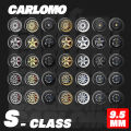 Carlomo S-Class 1/64 Alloy Wheels Rubber Tires with Brake Disc Assembly Rims for Model Diecast Car for Hot Wheels Detail up Kits.