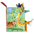 0-36M Baby Early Learning Toy Tail Cloth Book Parent-child Interactive Sound Paper Puzzle Cloth Book Rattle.