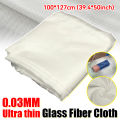 1mx1.27m 0.03mm Ultra Thin Fiber Glass Fabric Fiberglass Cloth Density High Temperature Resistanc DIY Fabric. 
