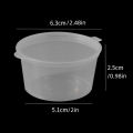 50Pcs Plastic Sauce Jars With Lids Food Sauce Cup Disposable Leak-Proof Packaging Containers Salad Dressings Seasoning Souffles.