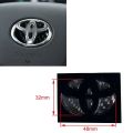 Carbon Fiber Car Interior Steering Wheel Logo Sticker Protective Decoration For Toyota. 