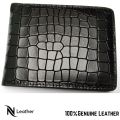 Model - N-01 Pure Leather Crocodile Design Stylish Wallet For Men - Elevate Style With Model N-01 - Wallet Featuring A Stylish Crocodile Design.