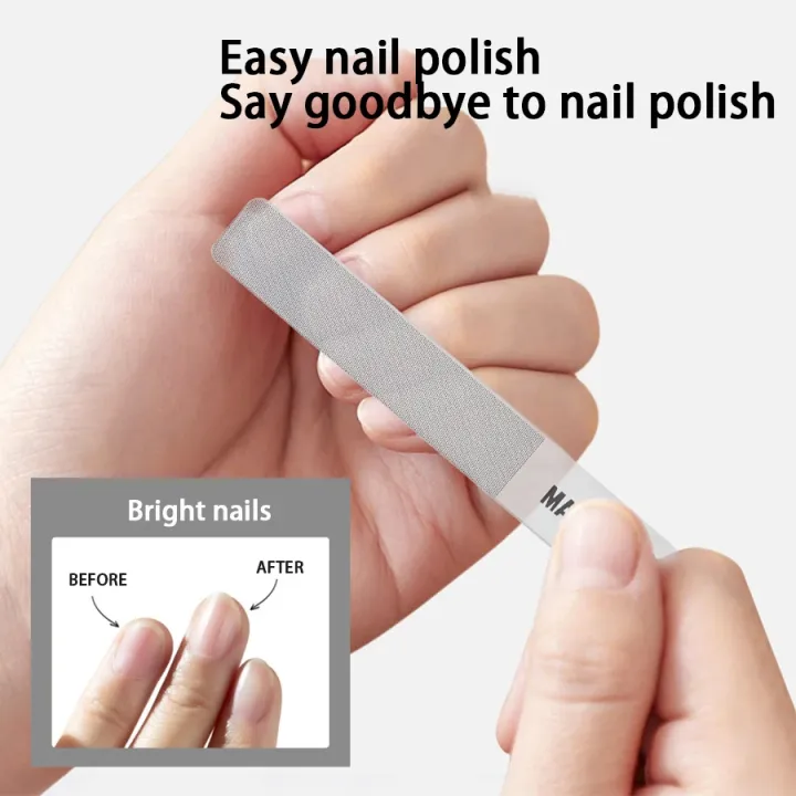 File For Rubbing Nano Glass Nail File Transparent Crystal Nail Polish Rubbing Strip ...