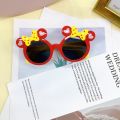 Fashionable And Cute With Cartoon Concave Design, Baby Sunglasses For Travel, UV Resistant Children's Sunshades. 