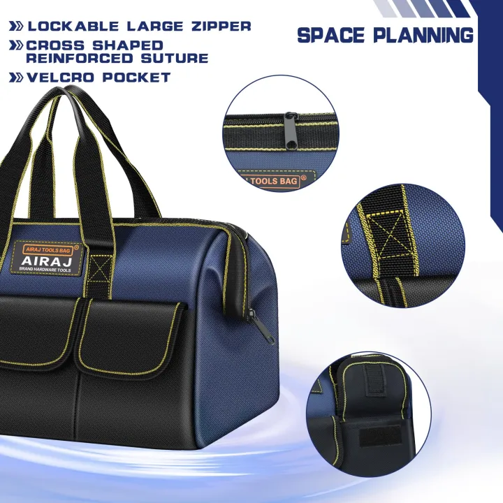 AIRAJ%2013/16/18inch%20Multifunctional%20Tool%20Bag%20Oxford%20Cloth%20Electrical%20Bag%20Waterproof%20and%20Wear-Resistant%20Large%20Capacity%20Storage%20Bag%20-%20Image%204