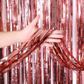 2M Rain Curtain Birthday Wedding Scene Layout Holiday Party Background Wall Decoration Bright Rain Door Curtain.