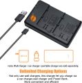 DSTE 2PCS NP-400 D-LI50 (2300mAh/7.4V) Battery Charger Set Compatible for Pentax K10D, K20D Camera. 