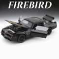 1:32 Firebird Viper Car Model Toy Sound Light Pull Back Vehicle Doors Opened Alloy Diecast Models Kids Collectible Ornaments.