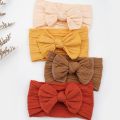 Newborn Baby Headband For Girls Elastic Knit Children Turban Baby Bows Soft Nylon Kids Headwear Hair Accessories wholesale. 