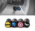 Shipped from Thailand🇹🇭Batman with ton America air valve caps for car wheel tire round capacity [4 pieces] air stem car tire valve caps air valve caps. 