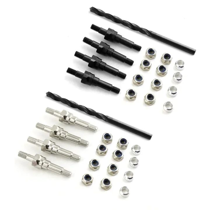 Carbon Steel Shock Mounts for ARRMA KRATON 6S/TYPHON/OUTCAST/INFRACTION | Universal Front & Rear Shock Standoffs | 1/8 1/7 1/10