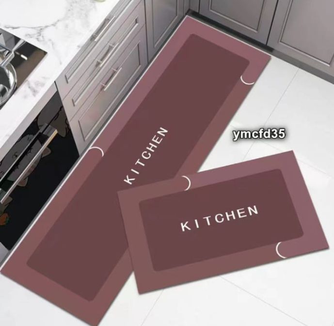 2pcs water absorbent kitchen mat with rug