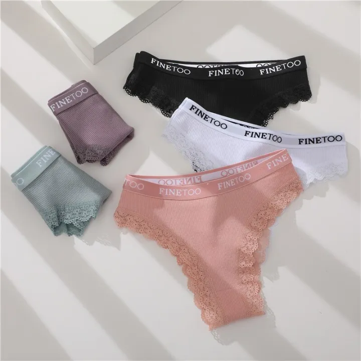 FINETOO%203Pcs%20Women%20Cotton%20Underwear%20Sexy%20Lace%20Edge%20Ladies%20Panties%20Low%20Waist%20Solid%20Color%20Female%20Underpants%20Briefs%20Intimates%20-%20Image%206